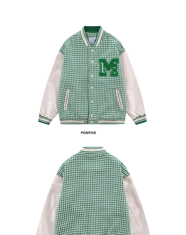 Oem Embroidery Patches Men Letterman Jacket Baseball Leather Street