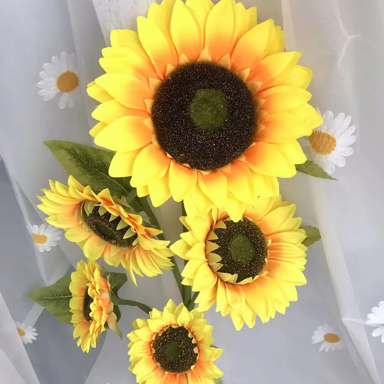 Sonnenblumen strau Knstliche Blumen Real Touch 125cm 5 Kopf Sonnenblume  fr Home Wedding Decor| Alibaba.com