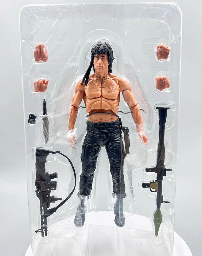 NECA First Blood JOHN J. RAMBO STALLONE Action Figure Articulated Joints Moveable Vinyl Doll Collection Model Toys