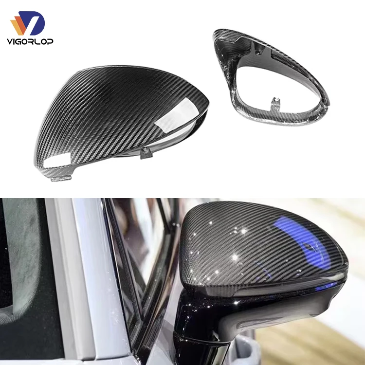 Left Hand Drive Carbon Fiber Car Door Side Mirror Covering Shade Car Mirror Cover Fabric Cover For