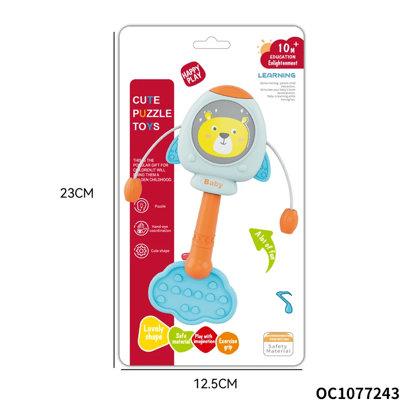 Cute Drum Plastic Musical Instrument Baby Hammer Rattles Teething Toy ...