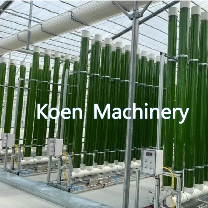 Vertical Pipeline Structure Algae Photobioreactor