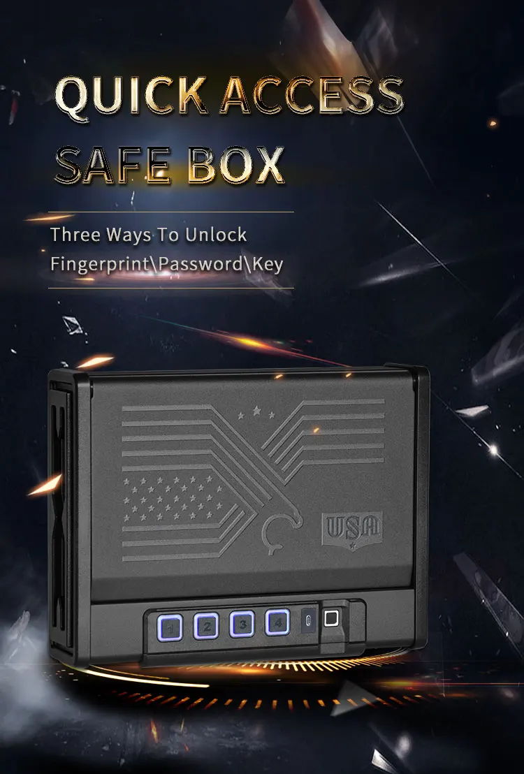 CEQSAFE New Design Digital With Biometric Gun Safe Fingerprint Safe Box for Car supplier
