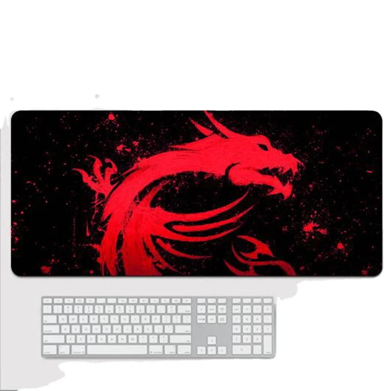 Nyfter Tappetino Per Mouse Gaming XXL E 3XL | Pink Dragon | Bordi Cuciti E Superficie Idrorepellente