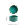 Blue-3.5-inch tall round flavor dish