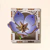 3d wooden magnetic fridge magnet-platycodon flower