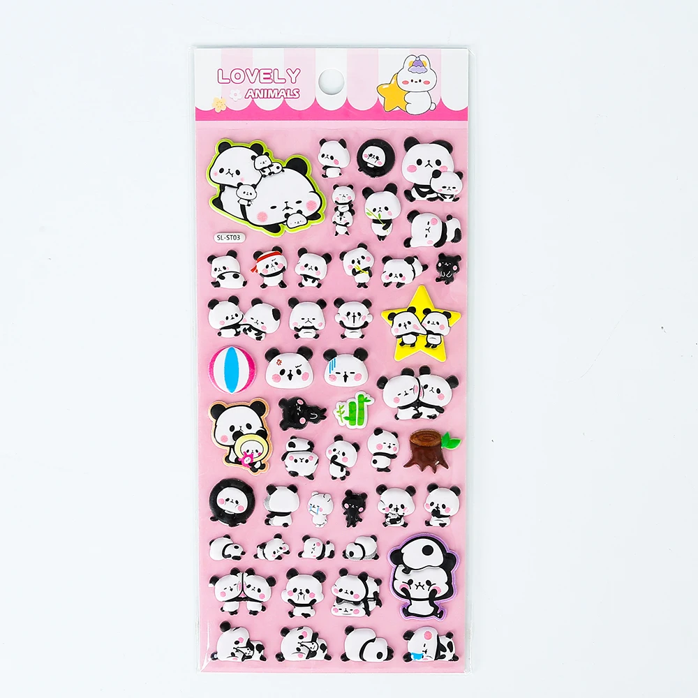 Decorative Kids Cute Pvc Vinyl Cartoon 3d Eva Foam Puffy Stickers For