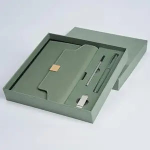 2026 Hardcover Luxury Notebook Printed Logo Business Notebook with Gift Box Set for Diary Use