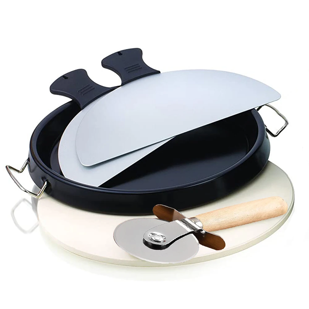 Control Upper and Bottom Plate Two Temperature  Knob 16 Inch Big Size Electric Pizza Maker