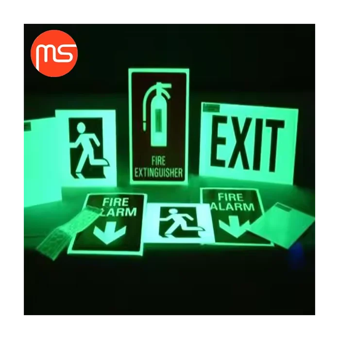 Photoluminescent Self Adhesive Sign Luminous Exit Signs