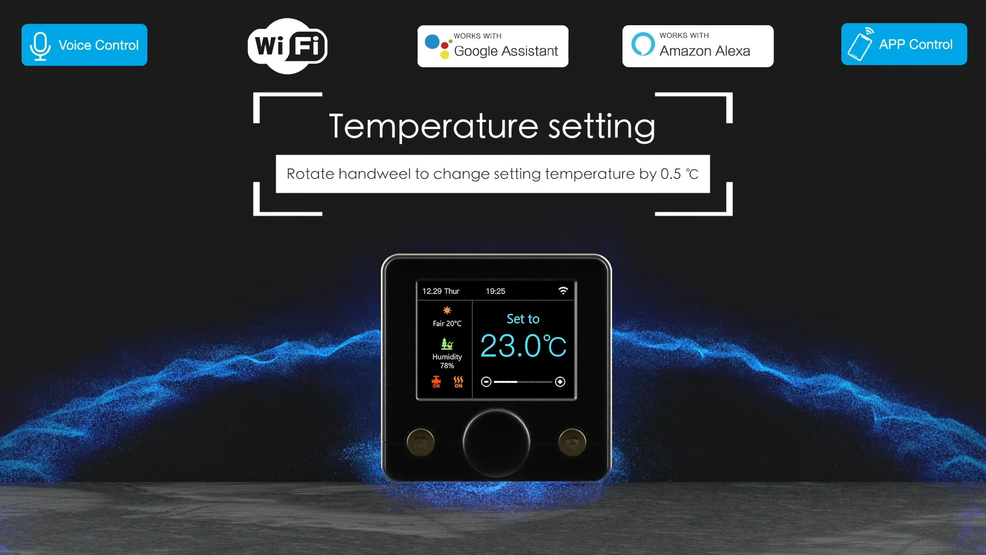 Thermostat Modbus Rs485 Fan Coil Unit Wifi Tuya Auto Programmable Room ...