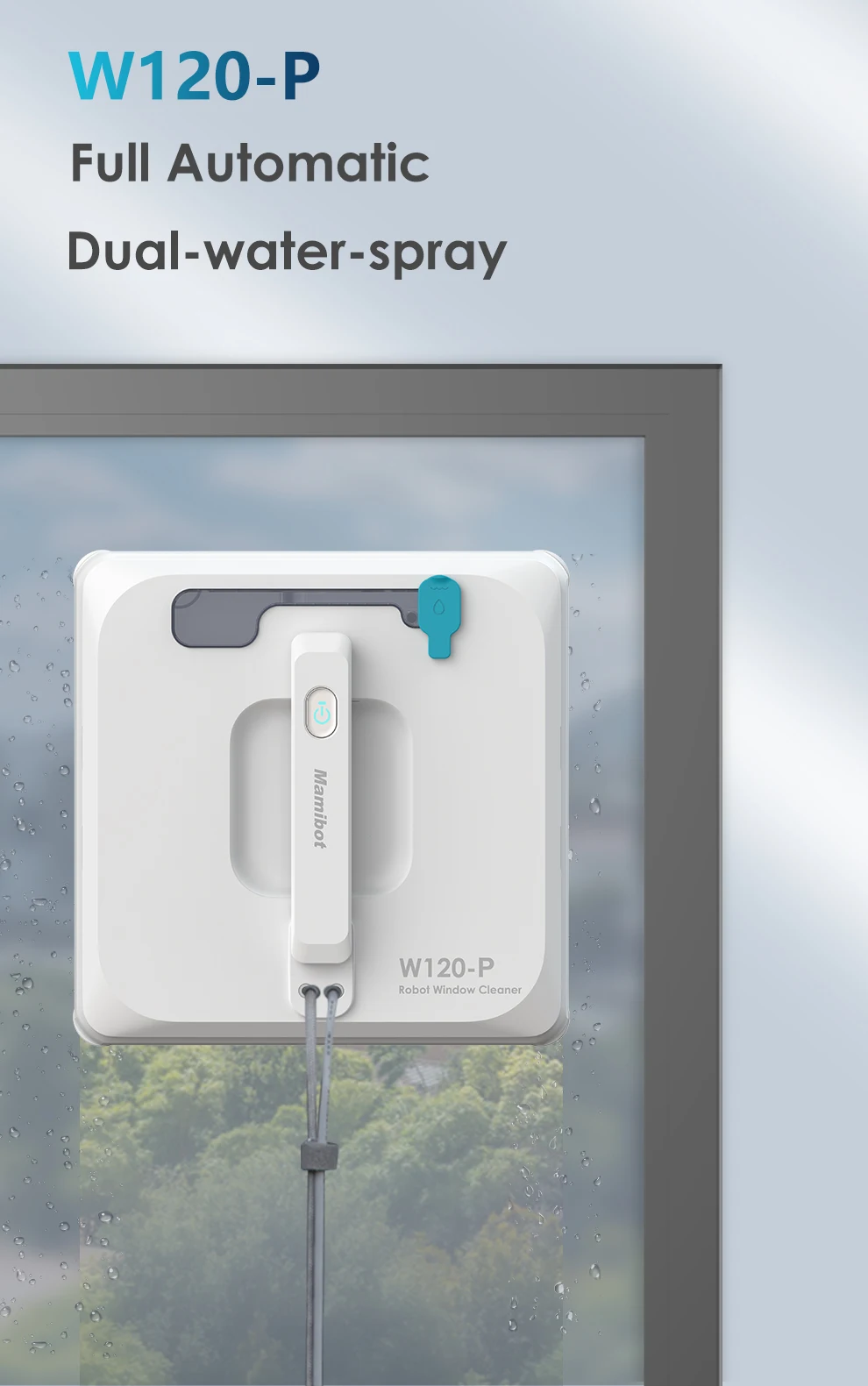 Mamibot Square Robot Window Cleaner W120p Robotic Window Cleaner With