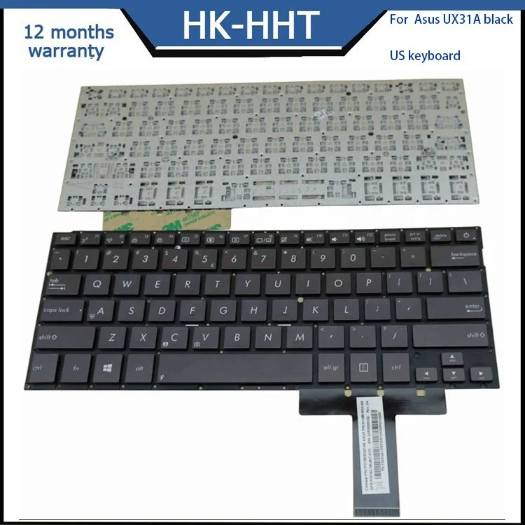 Black US  Laptop Internal  Keyboard  for Asus UX31  Arabic English Keyboard