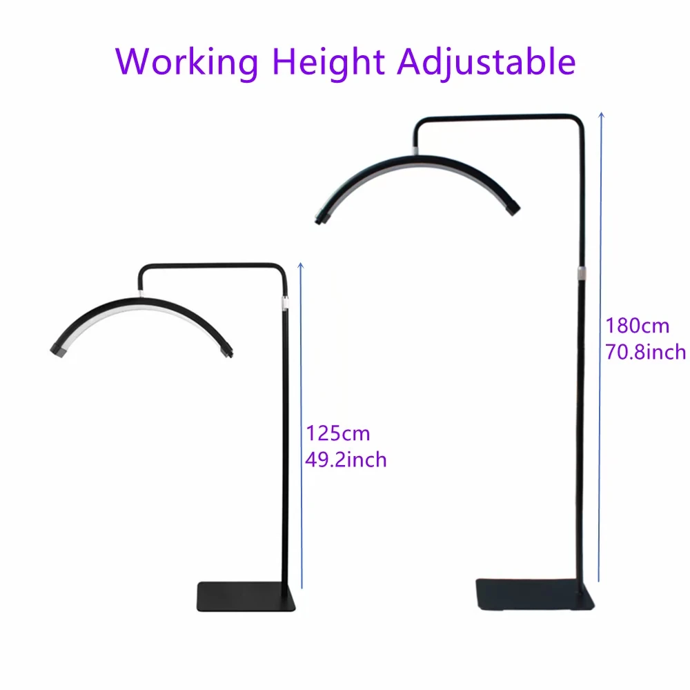 Новый продукт с регулируемой яркостью 28 дюймов LED ресниц заполняющий свет в форме полумесяца красоты СИД свет с штатив-Трипод Сумка Для Макияжа