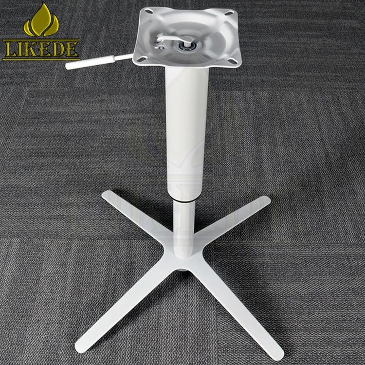 Matt White Aluminum Heavy Duty Swivel Cross Table Leg Adjustable Height ...