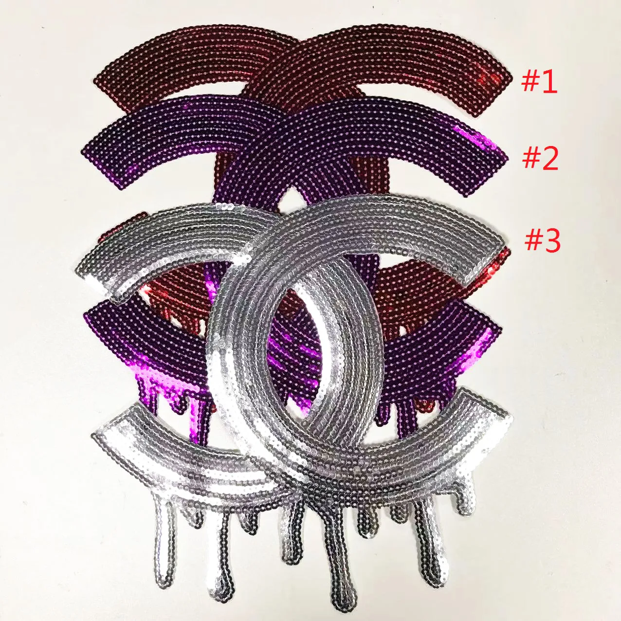 Custom CC Sequin Patch 2019 Trendy Embroidery Patch With Charm For