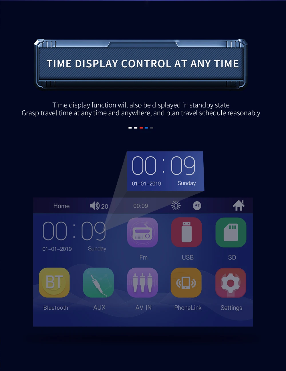 Bestree auto electronics USB charging 7 inch double din car stereo mp5 player auto stereo audio radio music player