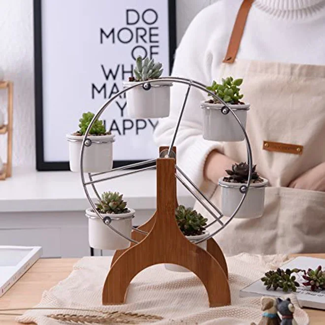 Flora Roll Factory supporto per piante rotondo in metallo con ruote