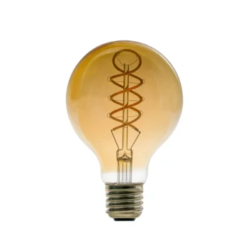 Dimmable 100V 220V 4W 8W ST64 A60 G80 Globe Bulb Vintage Amber Edison E26 E27 Spiral Flexible Led Filament Bulb