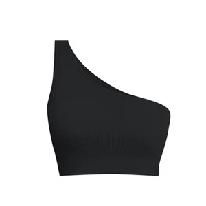 2023 Women's Summer Professional High-End Yoga Vest New Sports Underwear with Inclined Shoulder Seamless Fitness Top