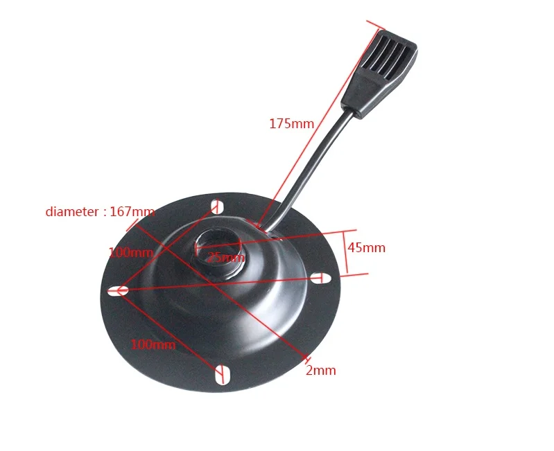 160mm Diameter 2.0mm Thickness 100X100cm Hole Size Iron Office Chair Mechanism with Handle Adjustment