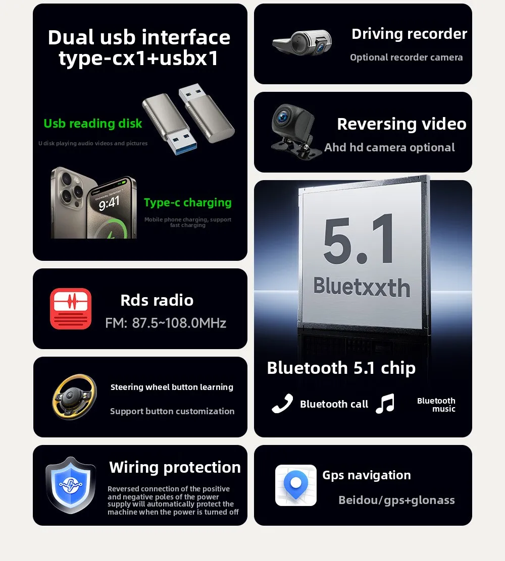 5006-J(AN-060) All-In-One Android Car Navigation Machine 5.1inch Carplay GPS Navigator Cross-Border 5.1inch Carplay Navigation