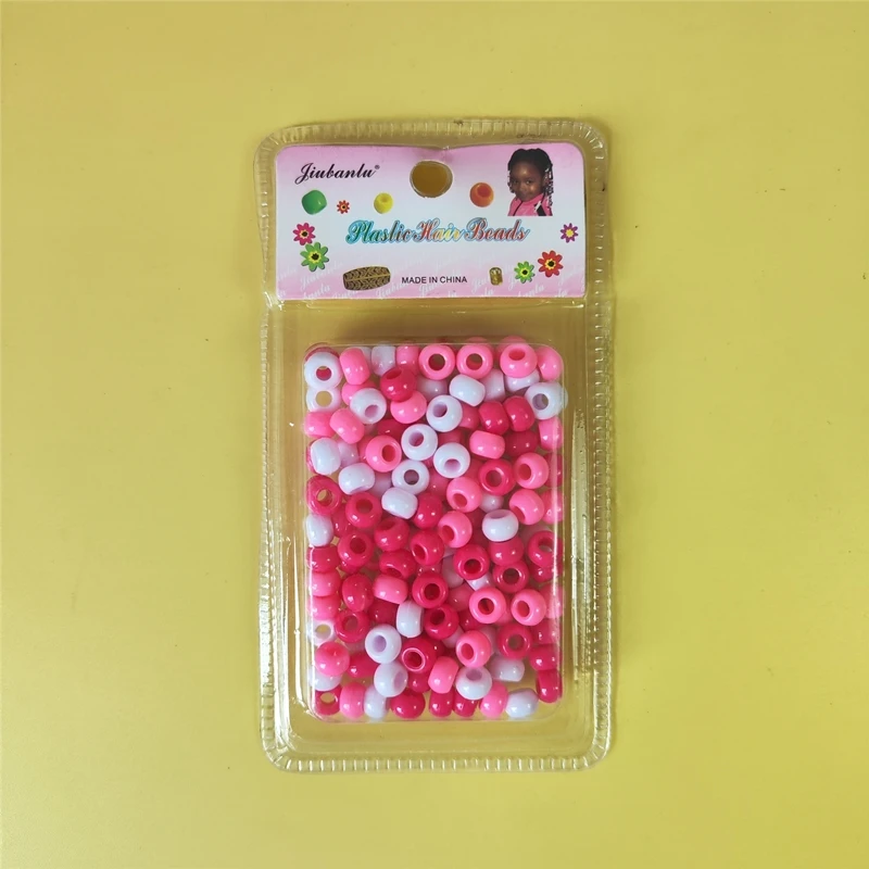 Ruyan Plastic Pony Bead Braid Beads Hair Accessories For Braids