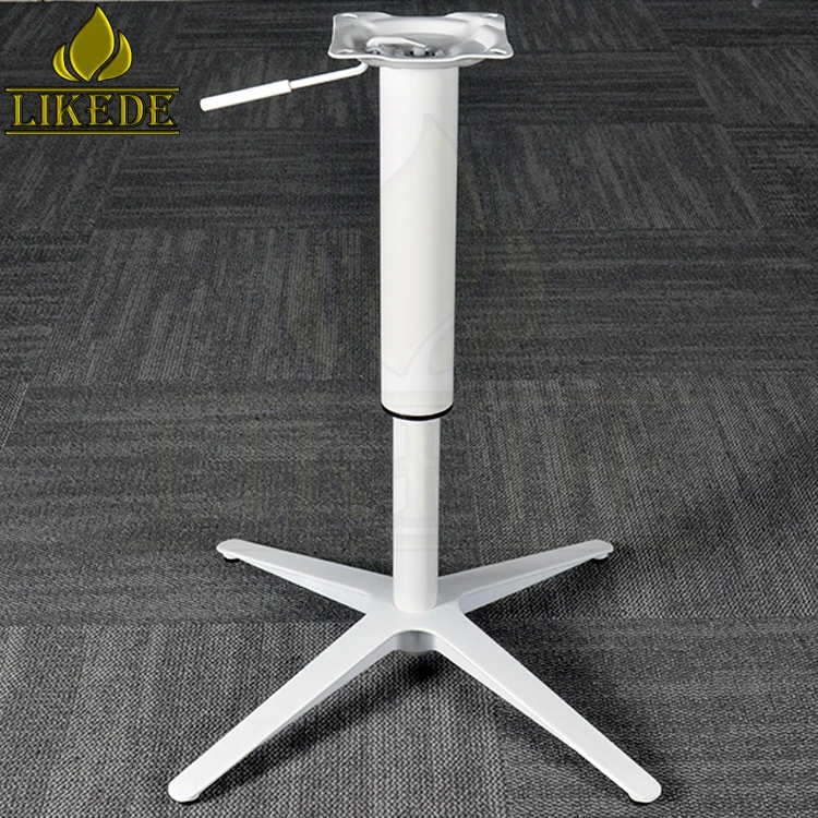 Matt White Aluminum Heavy Duty Swivel Cross Table Leg Adjustable Height ...