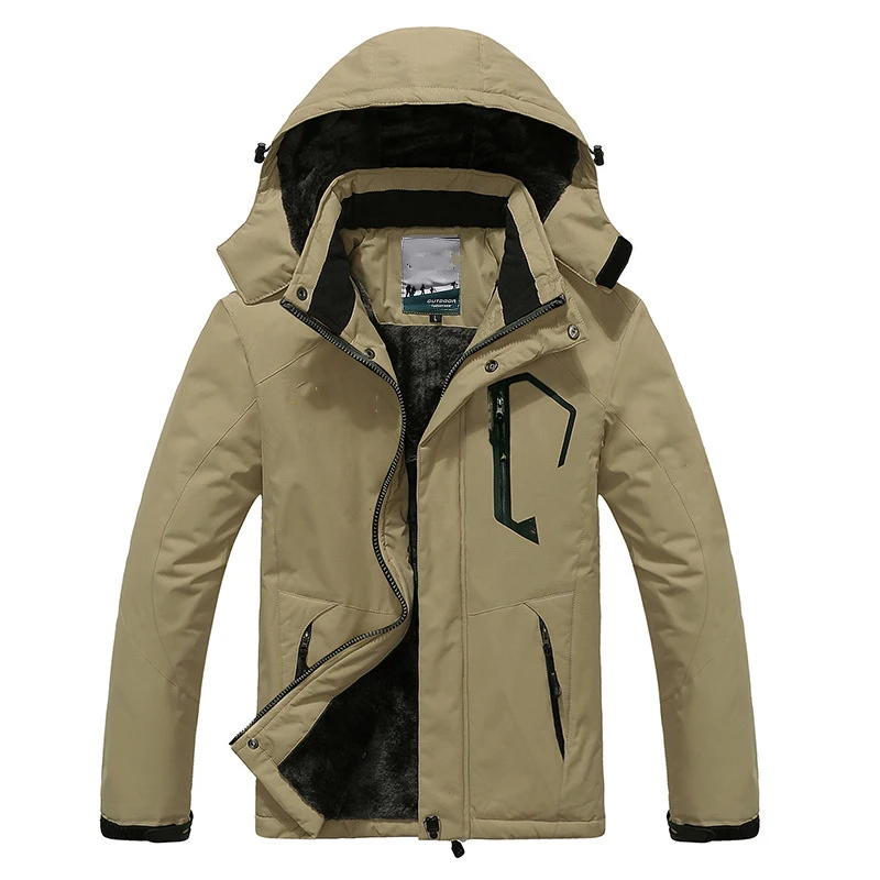 Winter Warm Windproof Windbreaker Mens Thick Big Tall Coat Outdoor Hooded Parka Plus Size Men's Jacket_voghion.com