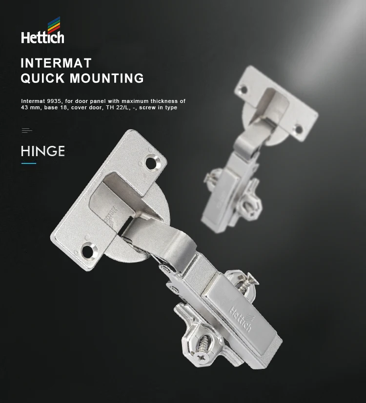 Hettich Furniture Hardware Nickel Hydraulic Quick Mounting