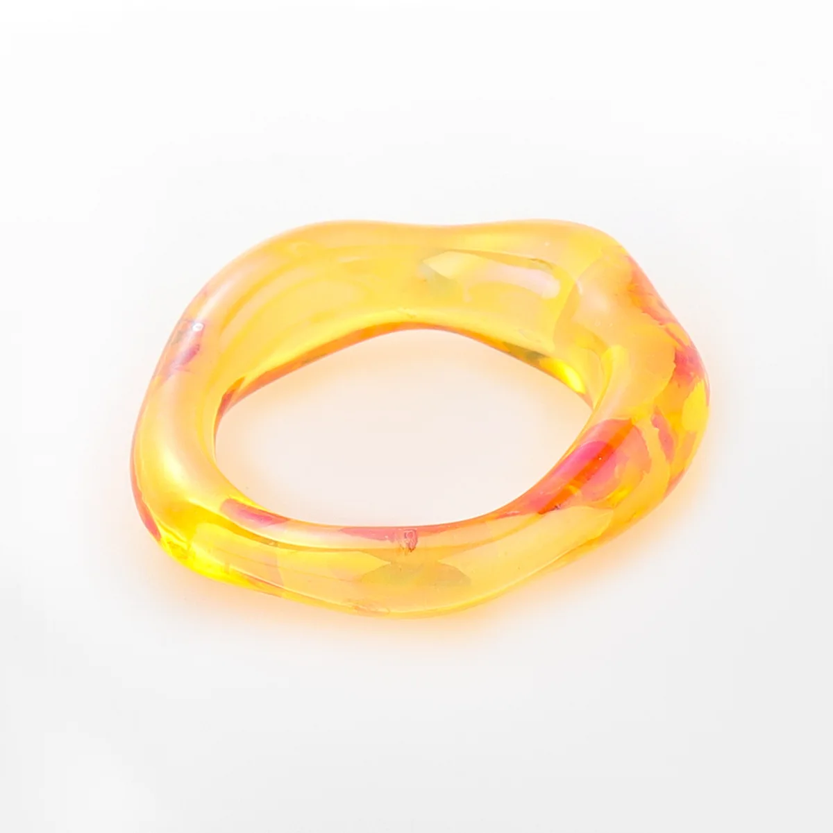 Summer Cute Colorful Multi Color Acrylic Resin Ring Girls Women's Fashion Plastic Ring Jewelry