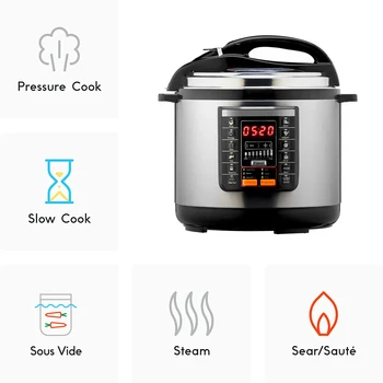 Insignia Quart Multi Function Pressure Cooker Stainless Steel