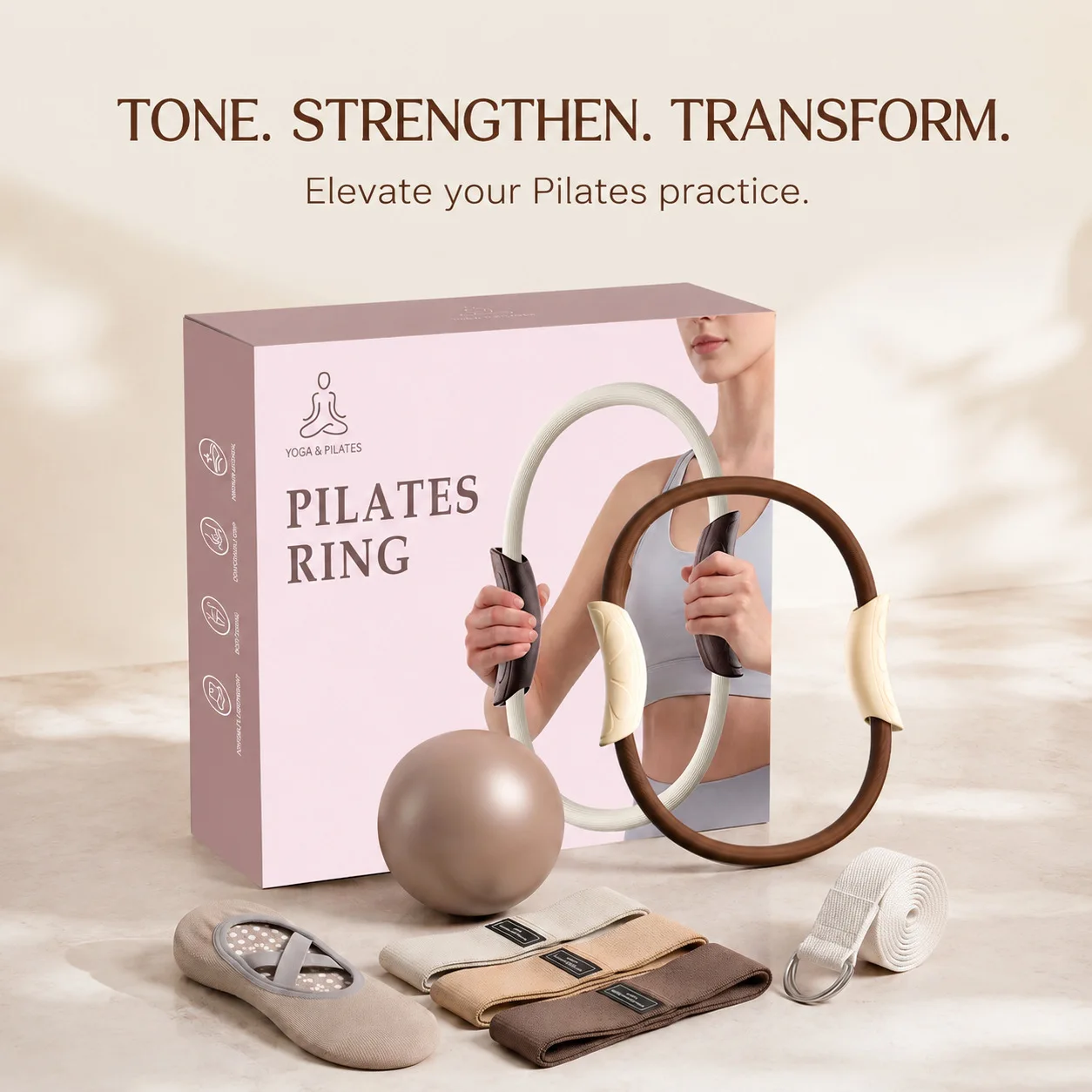 Cross-border Pilates Yoga Resistance Training Nordic-Style Lightweight Durable Leg-Shaping Magic Circle Fitness Equipment