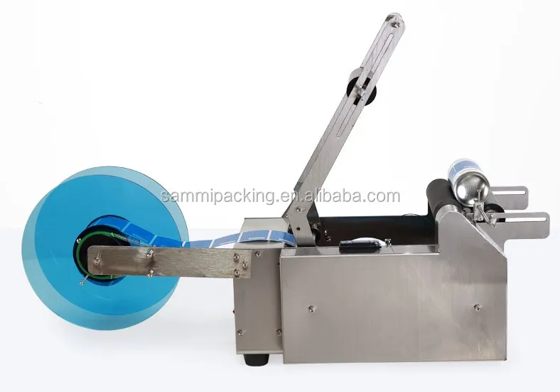 220V Semi-Automatic Round Bottle Labeling Machine with 25-50 piece/minutes Efficiency for 15-120 mm Diameter Bottles