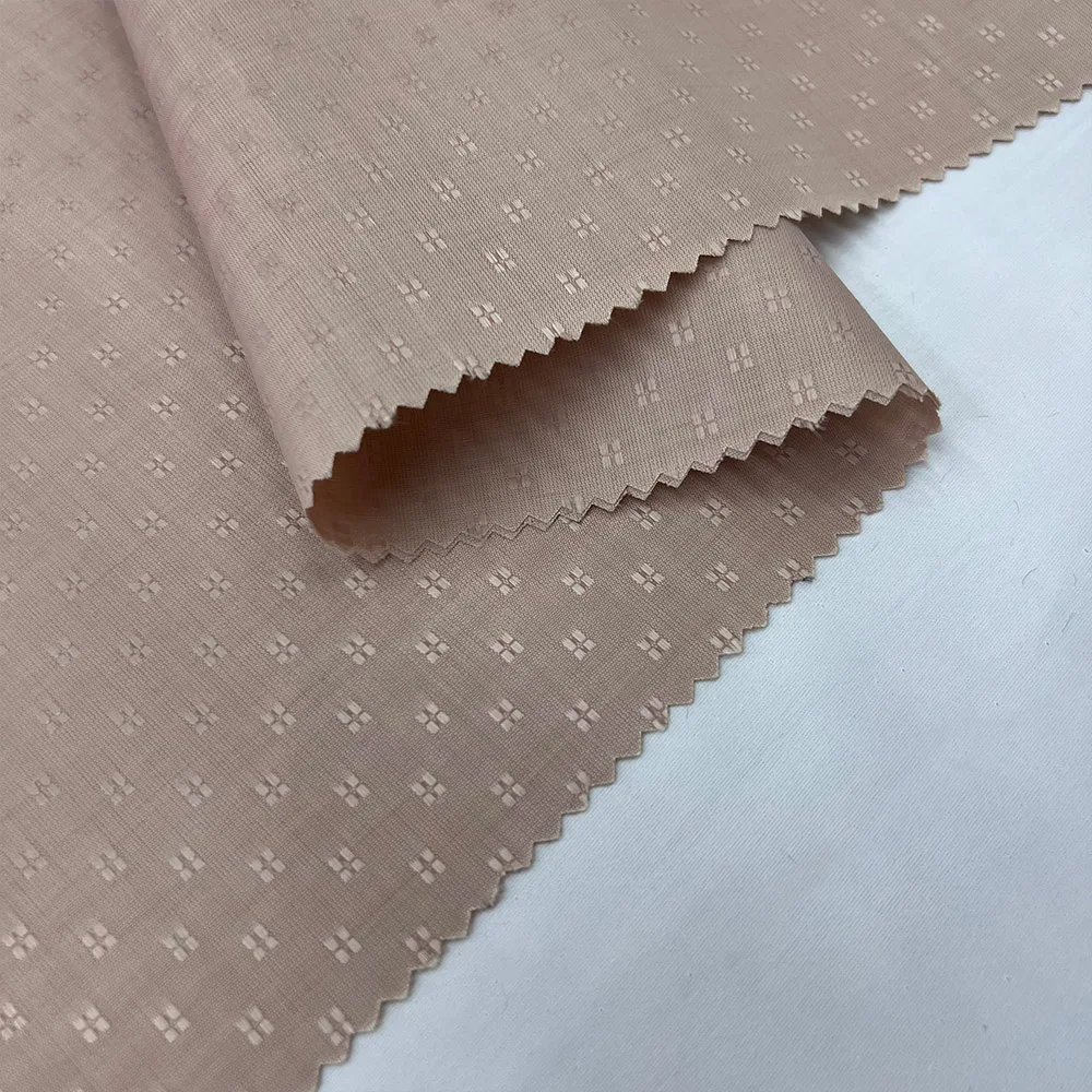 Source fabric taffeta lining custom logo emboss lining fabric 100