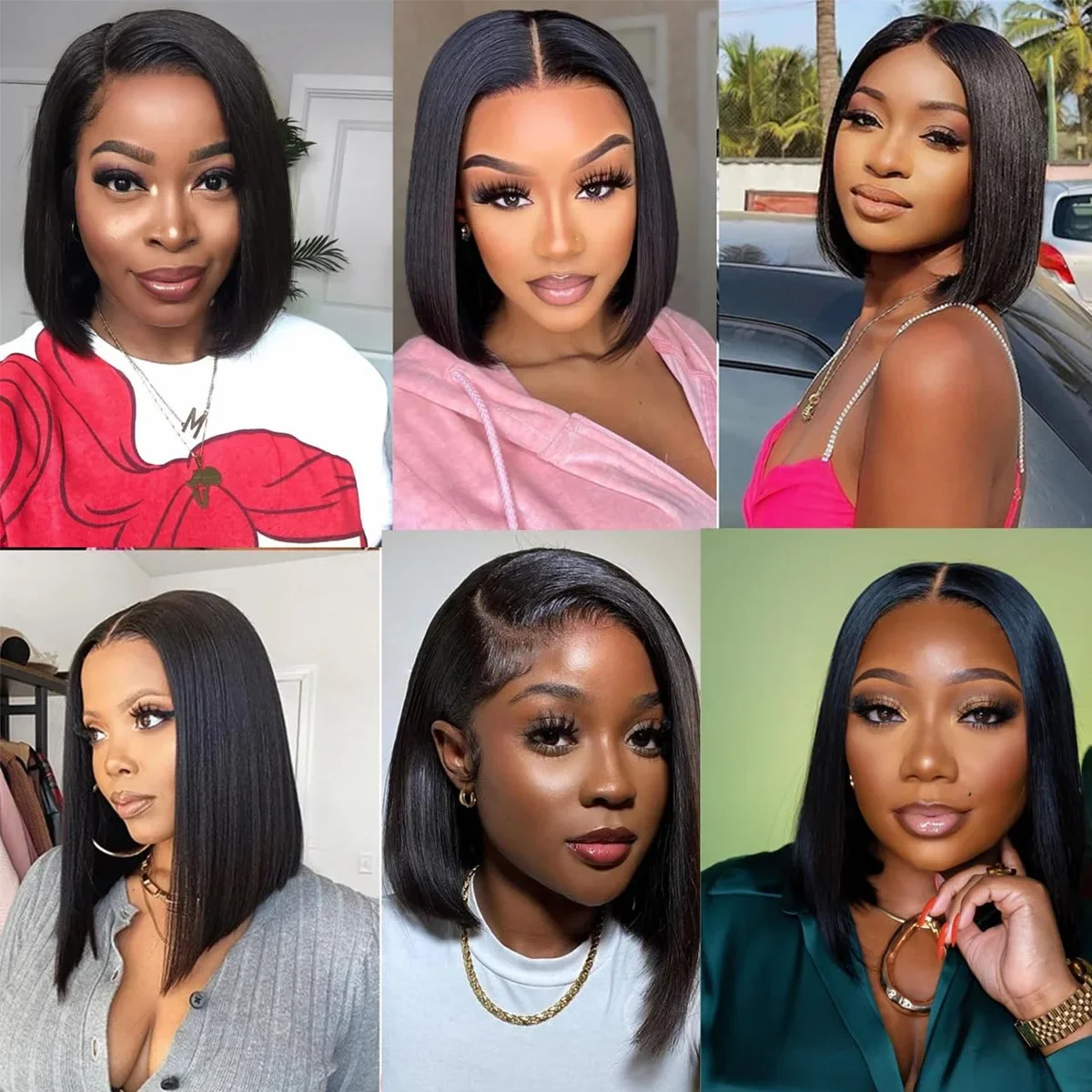 Parrucca bob capelli veri 6x6 lace closure glueless per donna_voghion.com