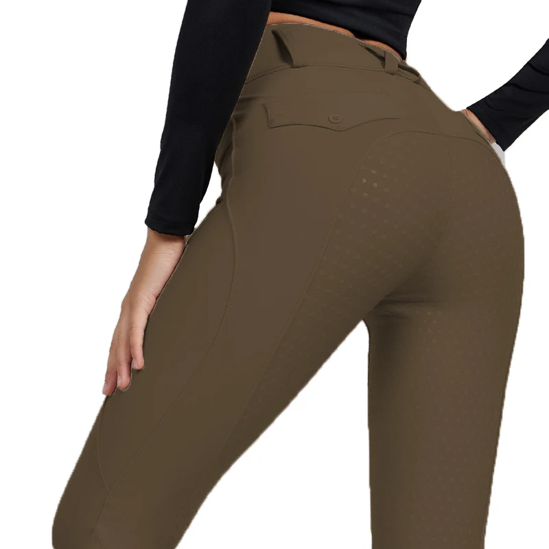 New Arrival Silicone Printing Equestrian Pant Stretchable Women's Horse Riding Leggings Breeches Equestrian Apparel