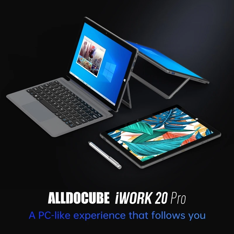 ALLDOCUBE iWork 20 Pro i1025 Tablet with Keyboard 10.5 inch FHD Screen  8GB+128GB Win11 Laptop Computer