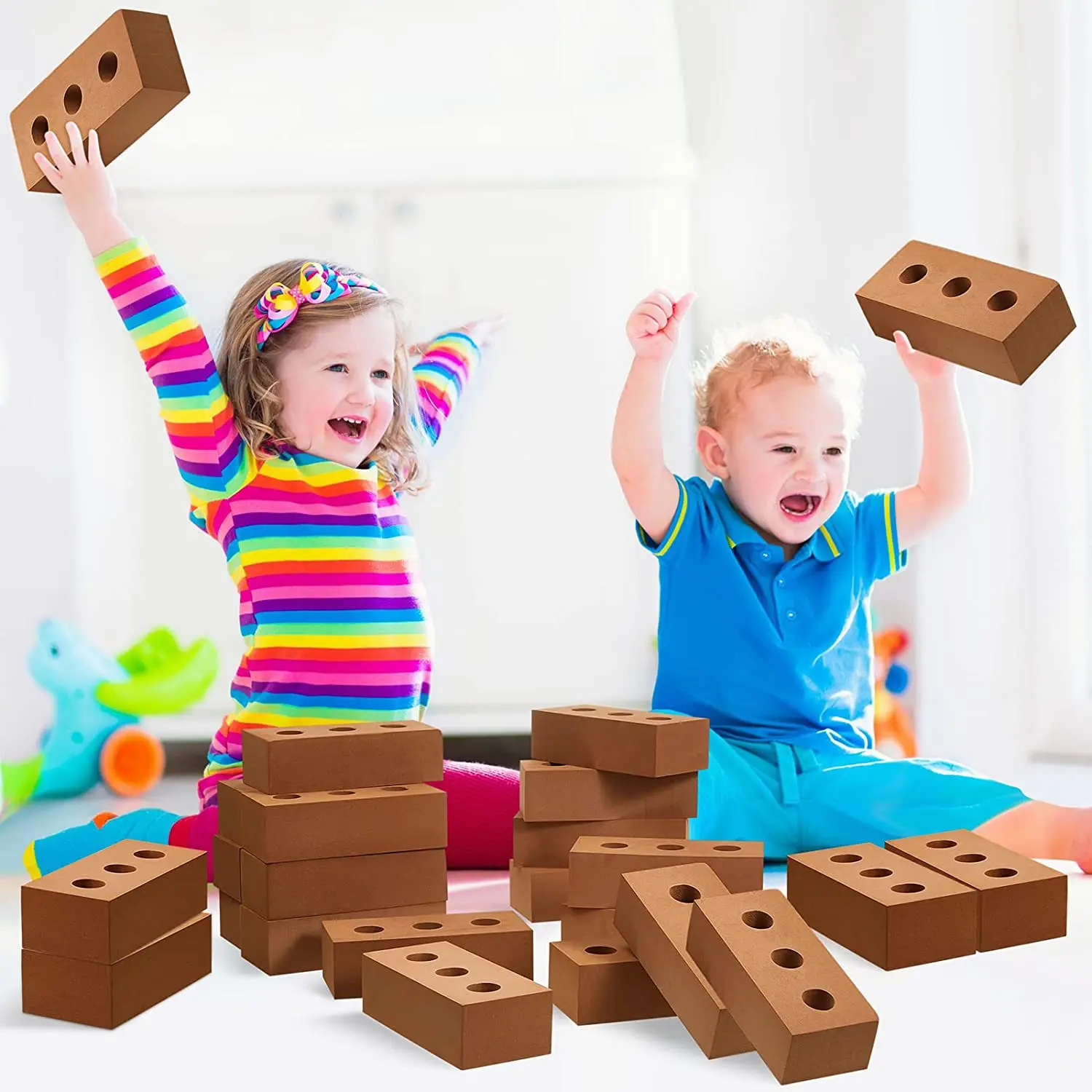 Soft EVA Foam Building Blocks for Kids - 40-Piece Set - Image 6