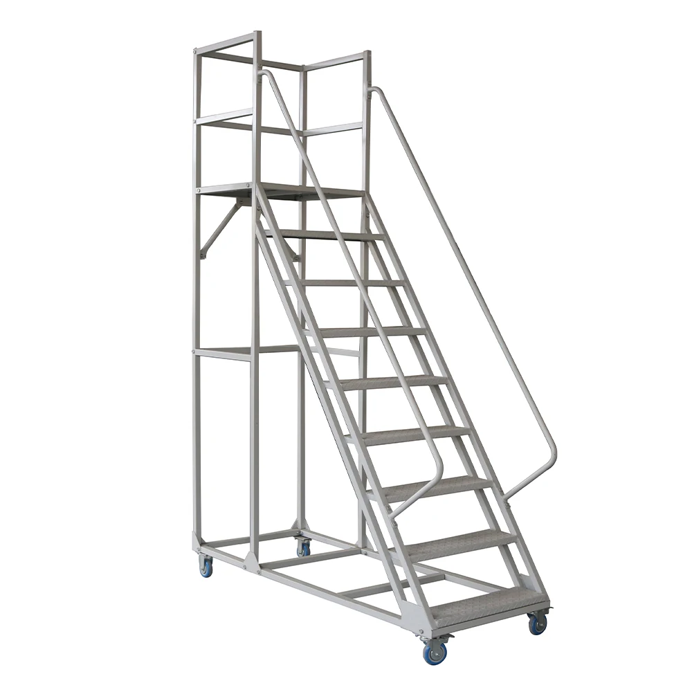 Wholesale Portable Supermarket Ladder Carts Fixed 2m Platform Warehouse ...