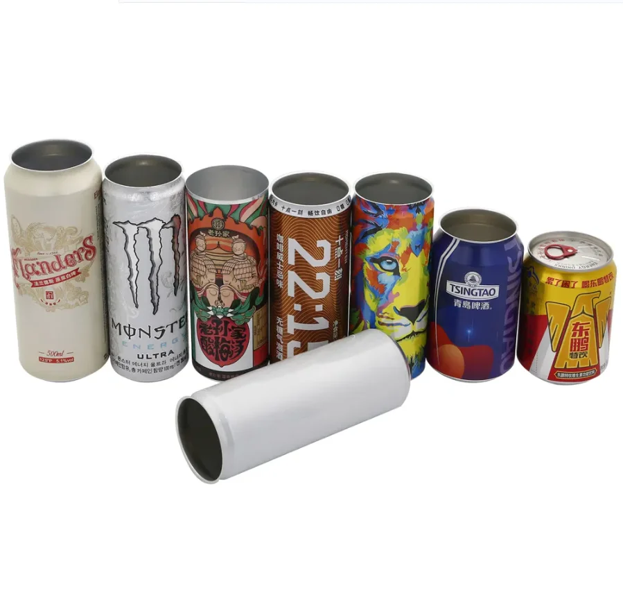 Custom250ml 200ml 330ml 500ml Slim Sleek Empty Aluminum Soda Energy Drink Cans Soft Drinking Printed Beverage Beer Cans for Sale