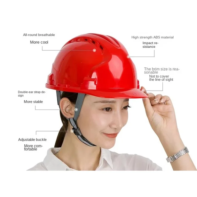 Vented Yellow construction safety helmet Custom logo mens abs industry safety hard hat