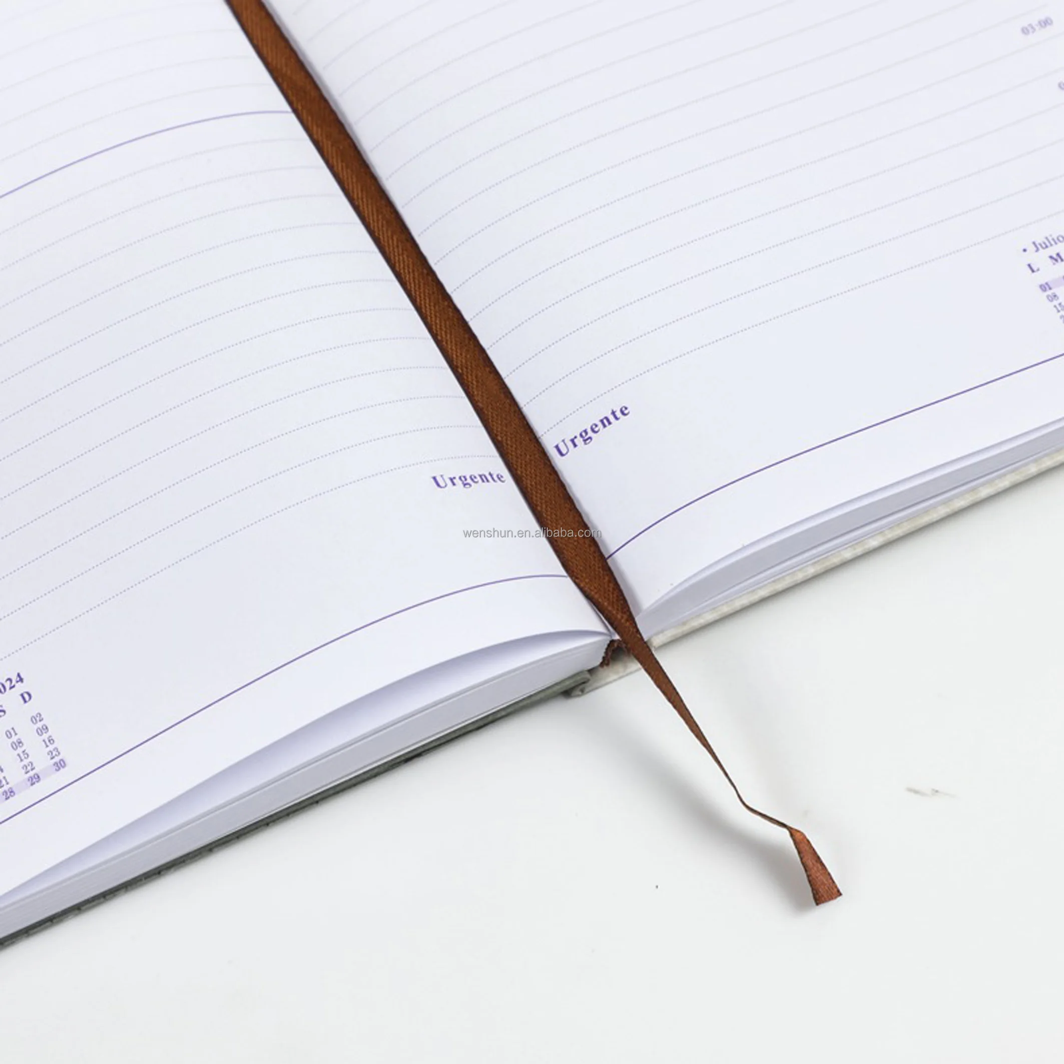 Wholesale 365 Days Diary Monthly Weekly Planner A5 PU Leather Notebook Custom Agenda 2024 Calendars Planners