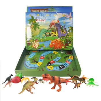 Custom Educational Paper Packaging Game Box Gift Christmas Dinosaur Toys Sweets Empty Advent Calendar Cardboard