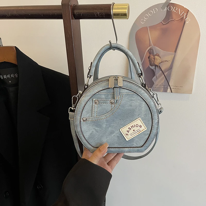 2024 Wholesale Fashion Design Round Shape Female Small Handbags Cute Ladies Hand Bag Luxury Women Shoulder BagFor Girls