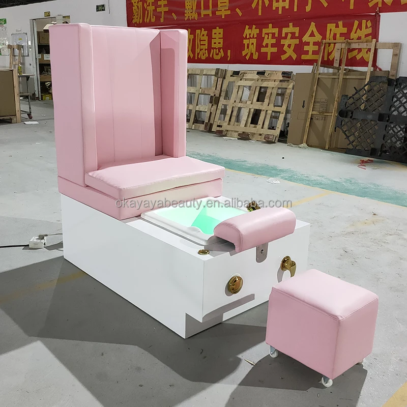 Professional Pedicure Pink Chair Salon Spa Chair Pedicure Chair And