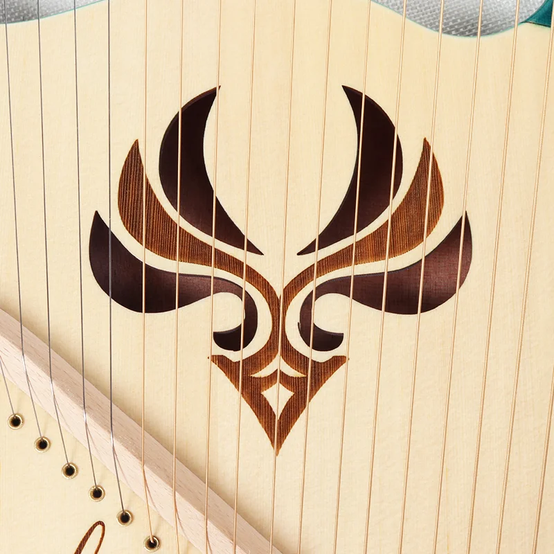 24 струны Лира арфа из бука седло мини фортепьяно металлические инструмент деревянный корпус с настраивающим гаечным ключом