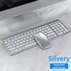 Silvery Keyboard and Mouse