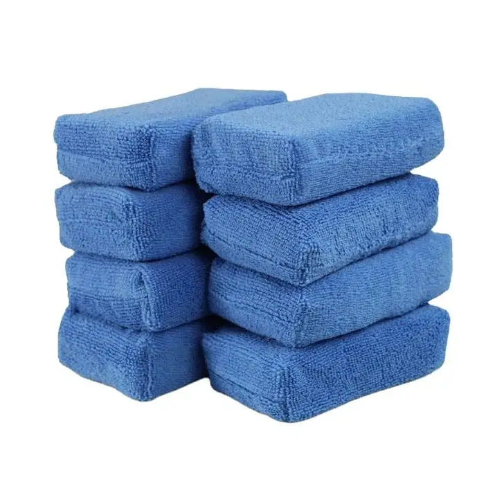 Профессиональный Премиум мягкий уход за автомобилем Полировка Губка из микрофибры автомобильный воск аппликатор