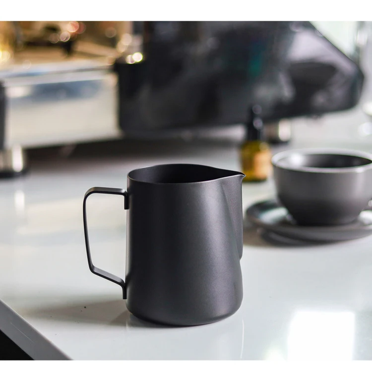 Milk Jug For Coffee Machine Use,600ml Stainless Steel Milk Frothing